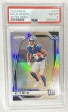 2024 Panini Prizm - Malik Nabers - Silver Prizm - #370 - Rookie - PSA 8