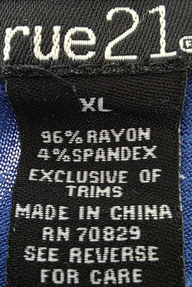 Rue21 Womens Shirt Top Blouse Size XL X Large Short Sleeve V Neck - Image 2 of 4