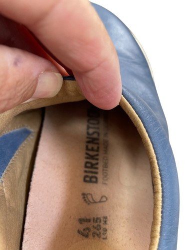 Scarpe mocassini Birkenstock uomo blu in pelle misura 8/41L SKU 8793 - Foto 17 di 22