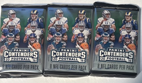 2016 Panini Contenders (3 PACKS) / WITH AUTOS/PATCHES / 8 Cards Per Pack