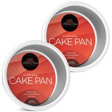 2-Piece Round Aluminum Cake Pan Set - 4" x 2" Deep
