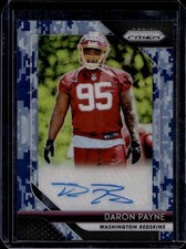 DARON PAYNE 2018 Panini Prizm Camo Rookie Auto /25 Washington RC