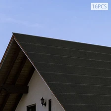 16pcs Roofing Shingles Asphalt Shingles Roof Tile Sheds 40x13 in Carbon Black