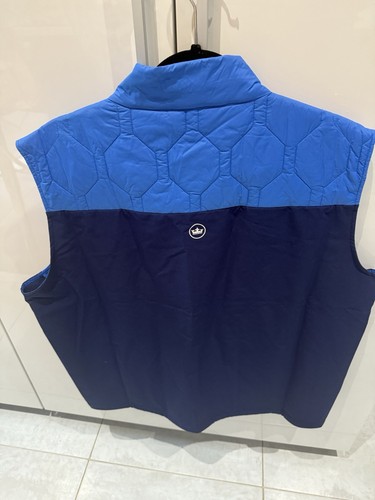 Peter Millar Blitz Full Zip Quilted Vest Cape Blue Navy MS24EZ36 Men's XL - Picture 3 of 3