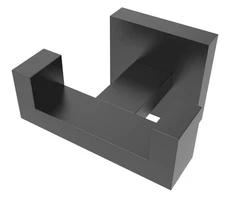 Double Towel Hook Matte Black Square Base Bathroom Robe Towel Holder Hand Tow...