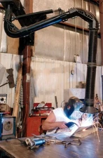 EXTRACT-ALL  Welding Fume Extractor Arm,7' L, 8" dia. Model EA78, Wall Mount