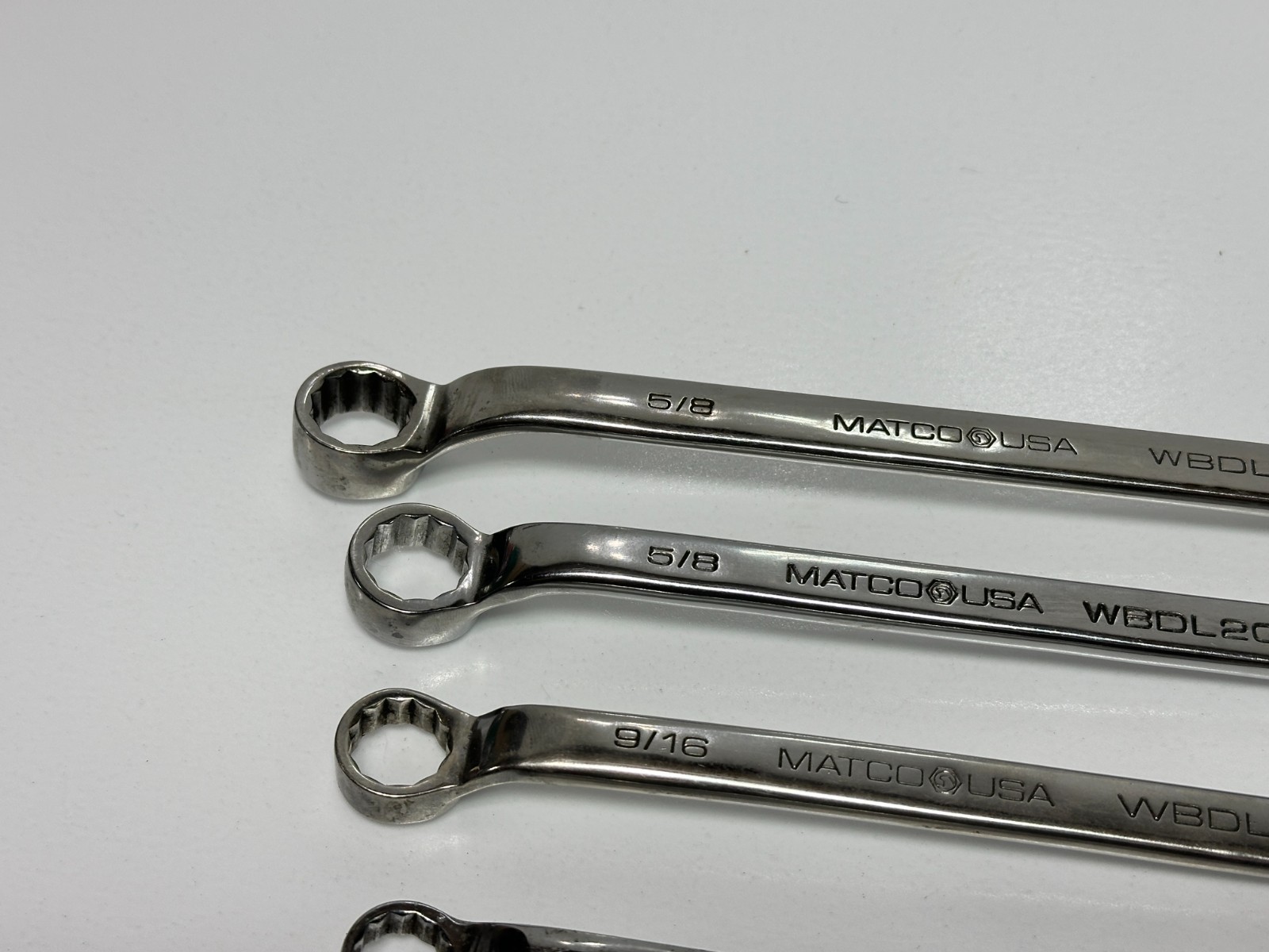 Matco Tools USA WBDL Series 5pc SAE 3/8-11/16 Offset Box End Wrench Set 12 Point