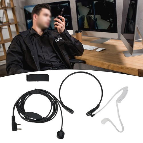 Noise Cancelling Throat Mic Earpiece Headset Finger PTT For Baofeng UV5R - Zdjęcie 5 z 12
