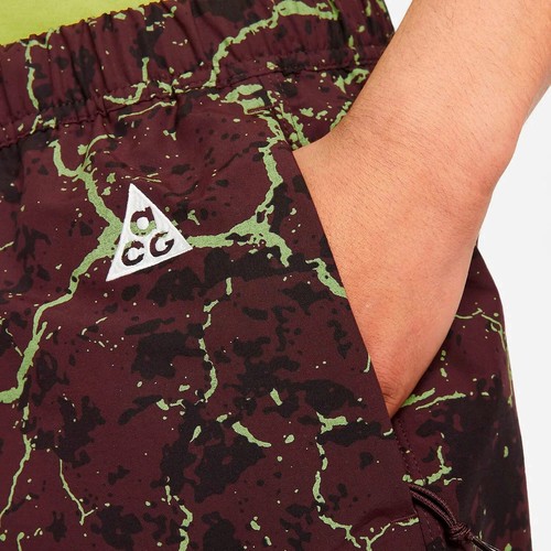 Nike ACG Print Trail AOP Above Knee Shorts Men's LARGE Earth Brown FB8091-227 - Picture 4 of 6