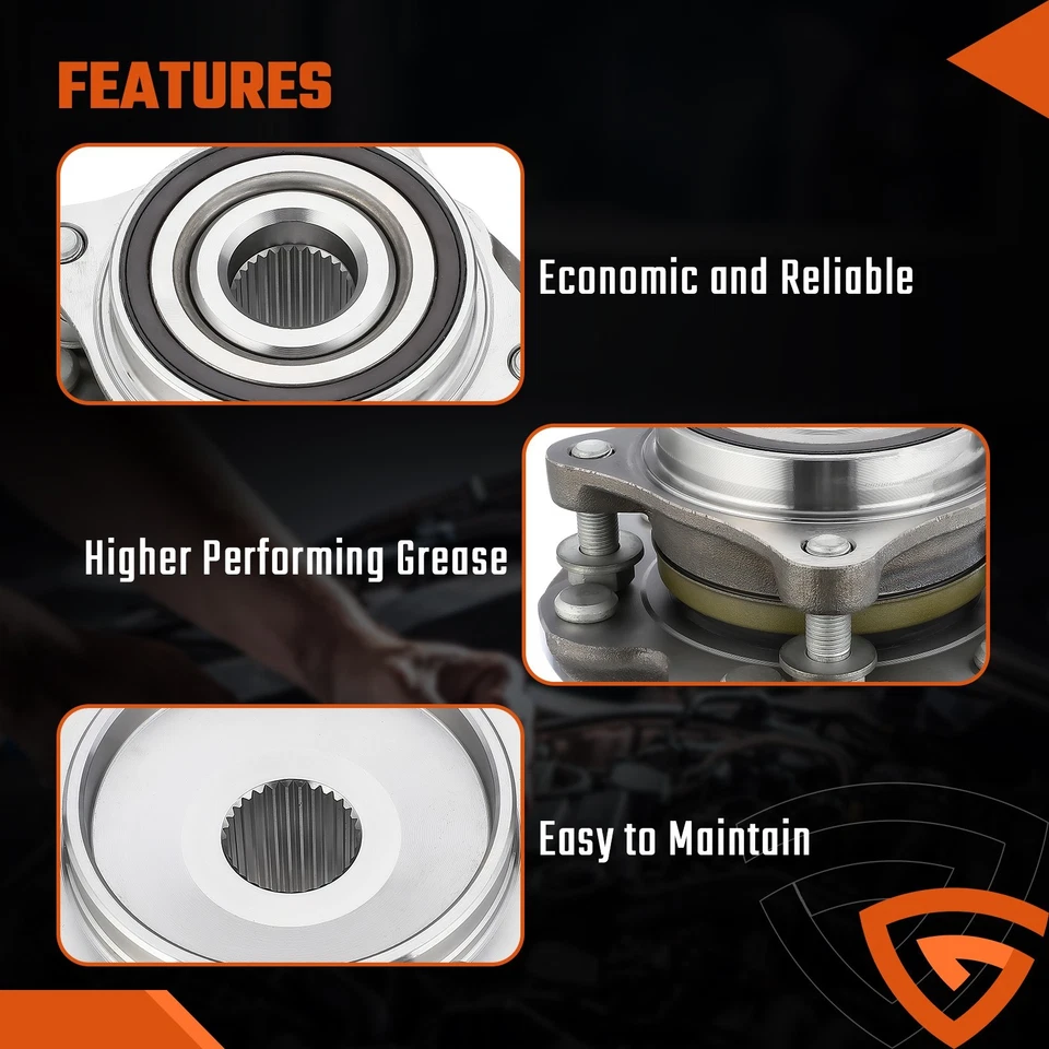 Cojinete y bujes de rueda delantera 2 piezas 4x4 para 4Runner Tacoma FJ Cruiser Lexus GX460 GX470 Foto 3 de 4