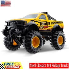 Tonka Steel Classics 4X4 Pickup Truck - Made with Steel & Sturdy Plastic, Yellow