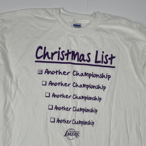 Los Angeles Lakers Another Champion Christmas List Size XL Long Sleeve - Picture 2 of 4