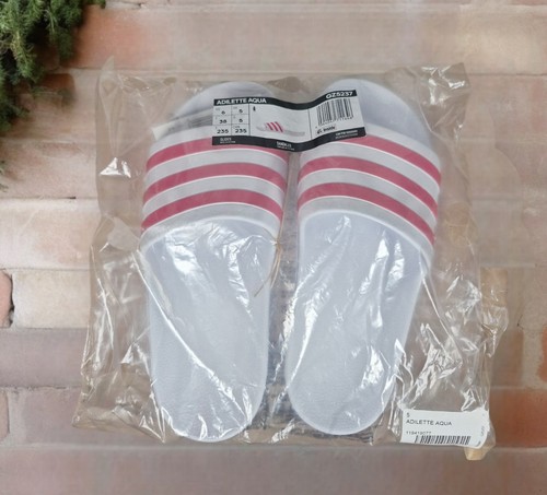 Adidas Adilette Sliders Damen UK 5 Aqua Pink Und Weiß - Neu Marke ✅ - Bild 8 von 9