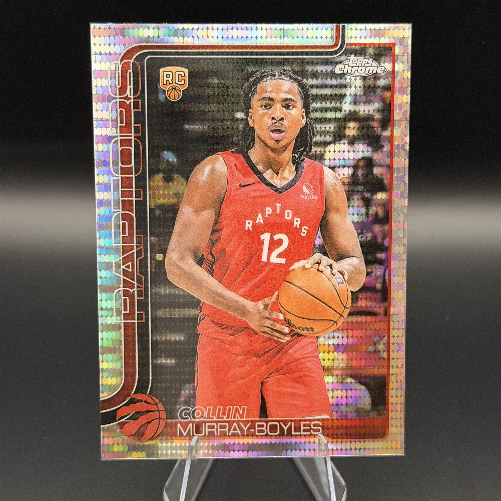 Collin Murray-Boyles 2025-26 Topps Chrome Pulsar Refractor #259 RC Raptors