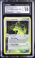 CGC 10 GEM MINT Team Aqua's Cacturne EX Team Magma Vs Aqua 1/95 Holo Pokemon