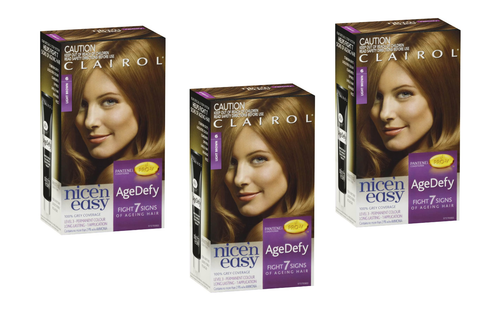 Clairol Age Defy Nice’n Easy 6 Light Brown Permanent Hair Dye BNIB PACK OF THREE