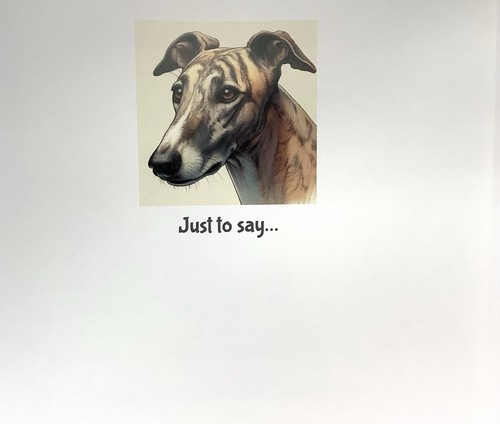 Greyhound , Lurcher, Sighthound Whippet Card - Picture 2 of 2
