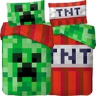 Minecraft Bettwäsche Creeper TNT Biber / Flanell