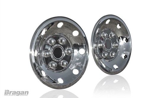 16" Front & Rear Wheel Trims For Renault Master 03 - 10 Stainless Trims Covers - Picture 4 of 12