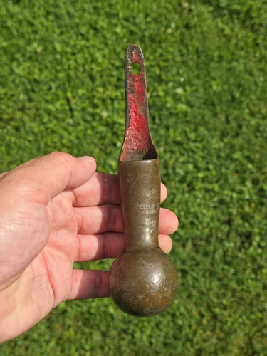 Antique Brass Horse Hame Knob End For Vtg Old Walking Stick Cane Handle See Pics - Picture 4 of 7