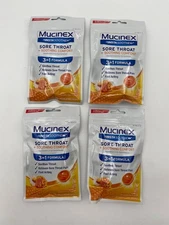 MUCINEX InstaSoothe Sore Throat Soothing Comfort 20 Medicated Drops Lot of 4