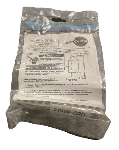 Siemens ECGB10Ground Bar Kit, 10 -Terminal, 14 to 4 AWG Wire, Aluminum/Copper - Picture 2 of 2