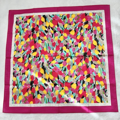 Vintage Givenchy Multicolored Scarf Handkerchief NEW Made In Japan 48x48 CM - Picture 7 of 10