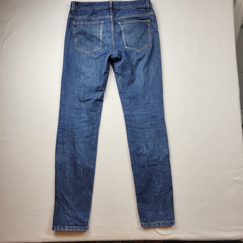 Asket Jeans Mens 31x34 Slim Fit The Washed Denim Jeans Preppy Italy Button Fly - Picture 14 of 16