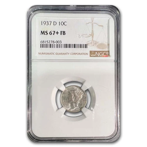 1937-D Mercury Dime MS-67+ NGC (FB)