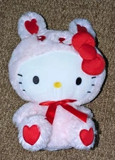 Soft Sanrio Hello Kitty Pink Rabbit Bunny Costume 13" Plush Original Japanese 