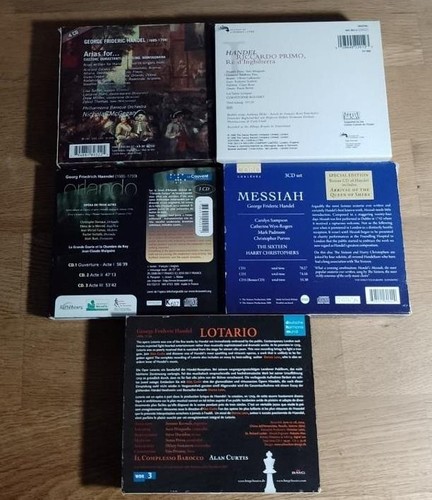 HANDEL Five Opera Boxsets- Arias Lotario Messiah Orlando Ricardo OPERA LOT - Picture 2 of 3