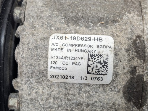 BOMBA COMPRESORA AIRE ACONDICIONADO FORD PUMA AC 1.0 MHEV GASOLINA HÍBRIDA JX6119D629HB 2021 - Imagen 13 de 13