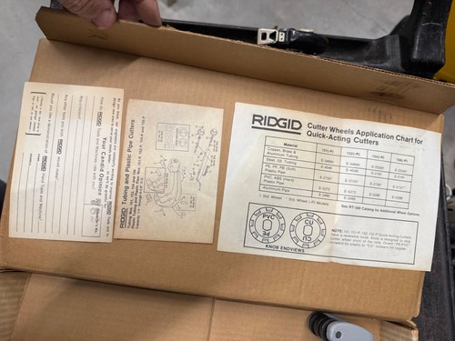 VINTAGE RIDGID No. 156 4 to 6-5/8 QUICK ADJUST PIPE TUBING CUTTER 31662 NEW NOS - Picture 7 of 9