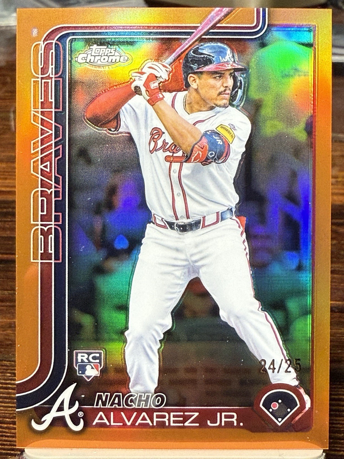 2025 Topps Chrome Nacho Alvarez Jr. Orange Rookie  /25 RC #75 True Orange