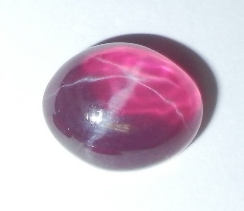 Transparent Star Ruby Oval 11x9 mm Cabochon 6 Rayed Lab-created Stone 5 pcs Lot - Picture 6 of 12