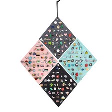 4 Pieces Hanging Brooch Pin Storage Organizer, Wall Display Banners for Ename...