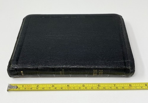Vintage World Holy Bible Concordance Red Letter W/ Personal Inserts Zipper Broke - Picture 3 of 23