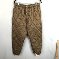 Vintage Black Sheep Brand Base Layer Pants Mens M Brown Quilted Dacron Legging