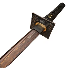 Shinwa Black Knight 40” Hand Forged Damascus Steel Katana FREE SHIPPING