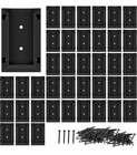 Eapele 38 Pc Deck Railing Brackets With Wood Screws For 2x4 Railing Black Accent