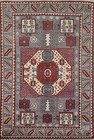 Super Kazak Handmade Accent Rug 3x5 Geometric Gray Wool Tribal Foyer Carpet