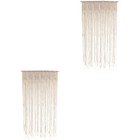  2 Count Wattestäbeltuchswänder -Tapisserie -Vorhänge Gewebter Wandbehang