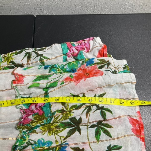 ME 2 Magic Maxi Dress Sz S Romantic Anthropologie White Gold Floral Gypsy Boho - Picture 13 of 14