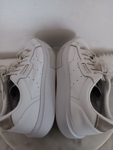 Adidas Damengröße 8,5 elegante Schnürschuhe Turnschuhe weiß Leder Schuhe EF8858 - Bild 14 von 17