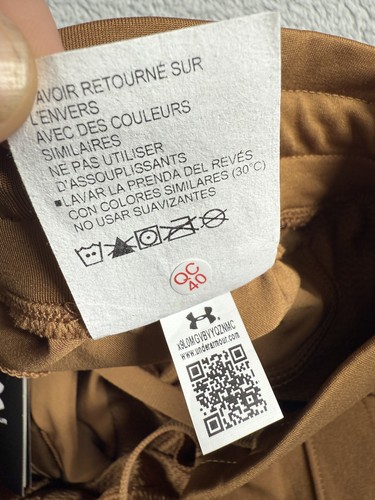 Under Armour UA Unstoppable Cargo Pants Mens Small Brown Fitted Stretch Athletic - Picture 16 of 18