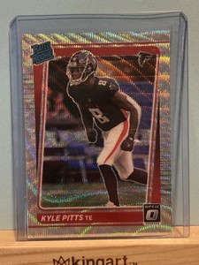 2021 Panini Donruss Optic - Rated Rookie Kyle Pitts #211 Wave Prizm /299 (RC)