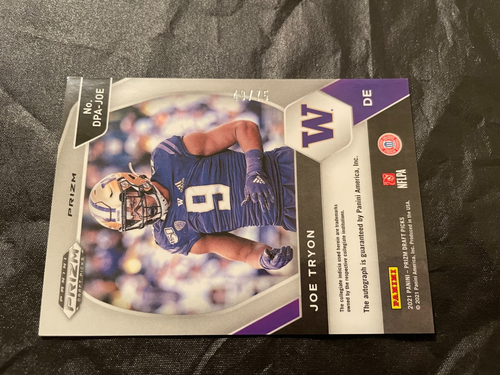 2021 Panini Rookie DPA-JOE Joe Tryon 49/75 Serial Numbered Auto Football Card - Picture 4 of 4