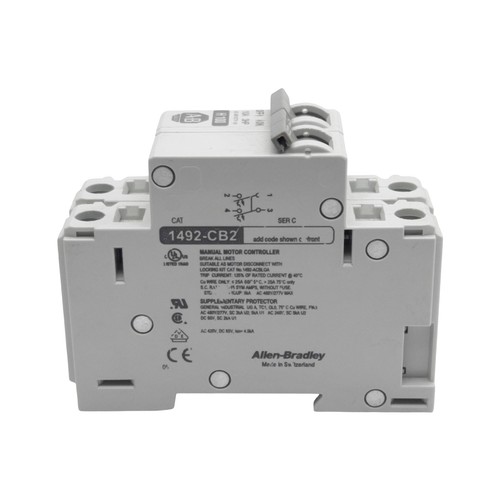 Lot of 2 Allen Bradley 1492-CB2H100 Circuit Breaker, 2-Pole, 10A 480Y/277VAC - Picture 6 of 9