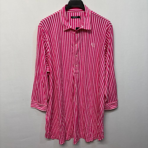 NWT Lauren Ralph Lauren Striped Collared Tunic Shirt Dress Size 3X Pink C030 -6 - Picture 17 of 17
