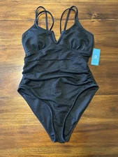 Cupshe Women's One Piece Swimsuit Size Medium, Black